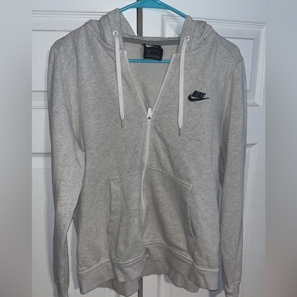 Heather Grey Zip-Up Nike Hoodie